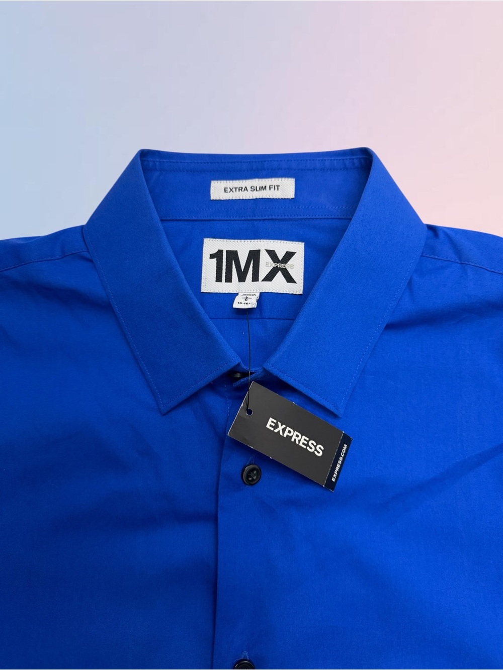 EXPRESS Men’s Large Extra Slim Fit Royal Blue Dress Shirt